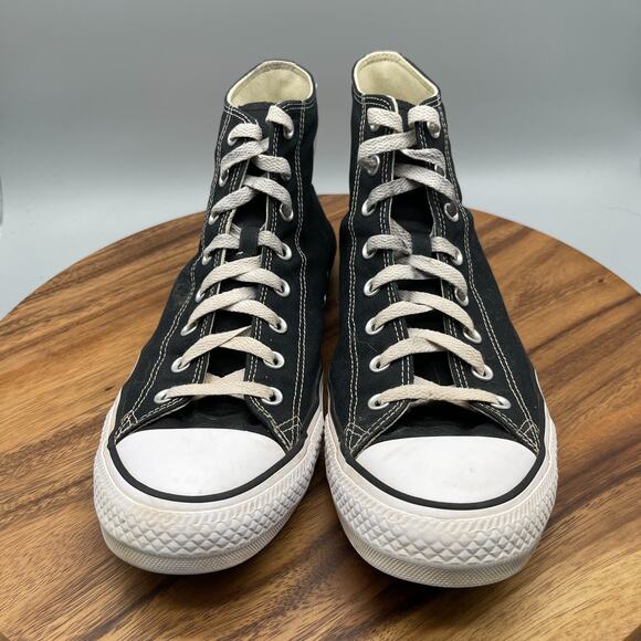 Converse Chuck Taylor All Star Shoes Mens 8 Black Hi Tops Canvus Skate Casual - Picture 2 of 8